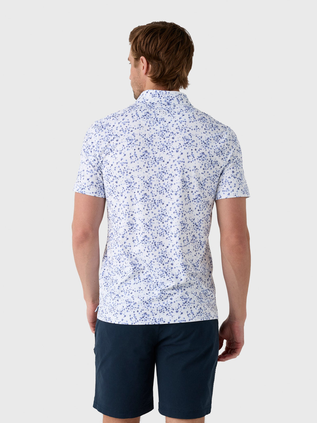 G/FORE Men's Scattered Ditzy Tech Jersey Polo