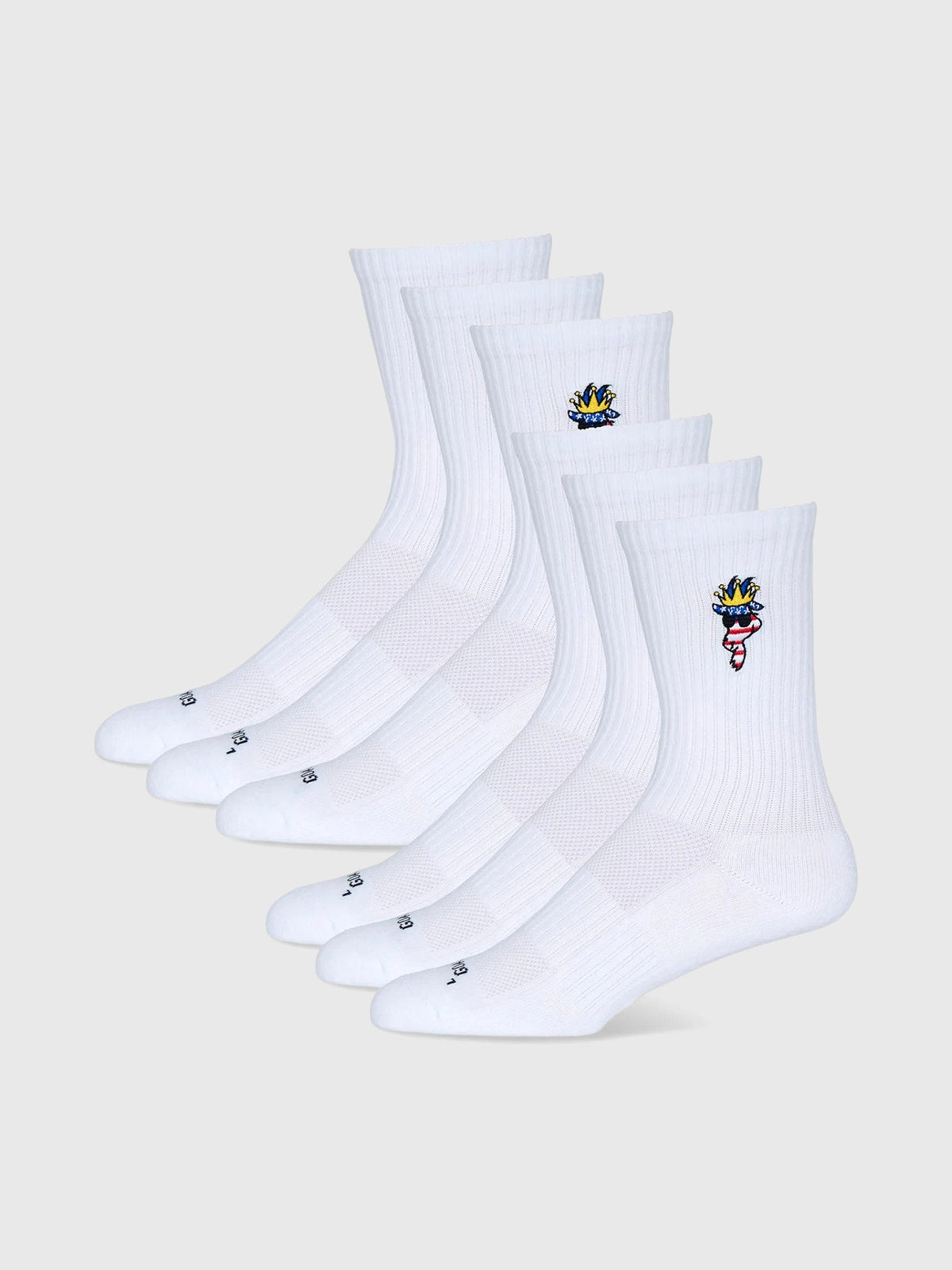 Goat USA Boys' Youth Freedom Crew 6-Pack Socks
