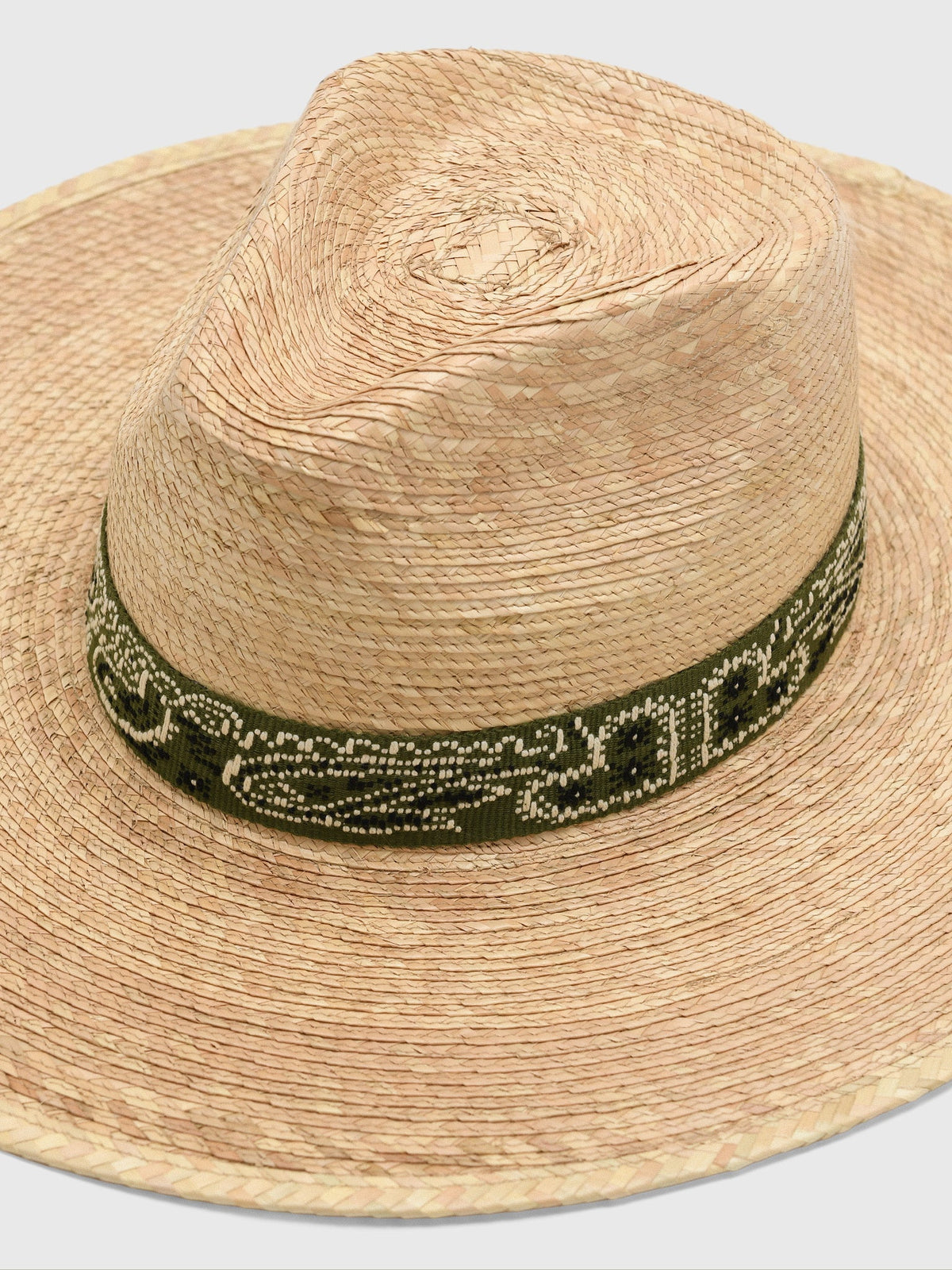 Sunshine Tienda Women's Olive Bandana Palm Hat