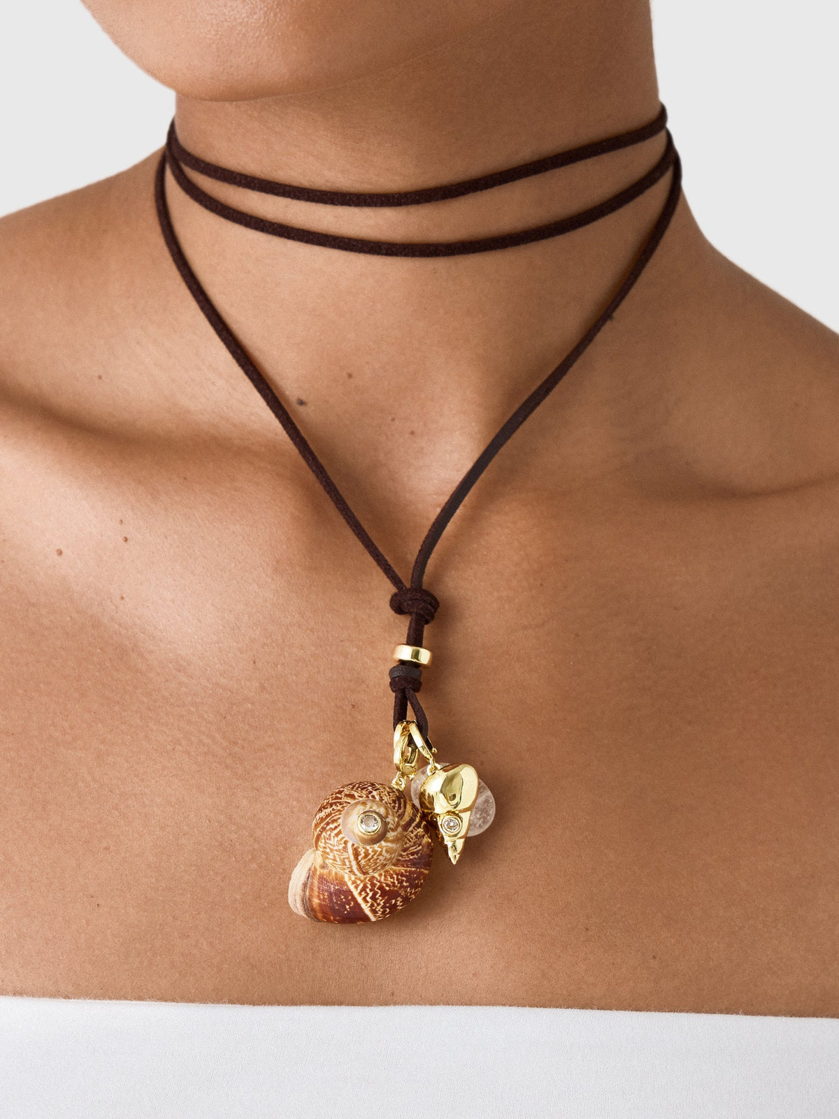 Eliou Area Charm Wrap Necklace