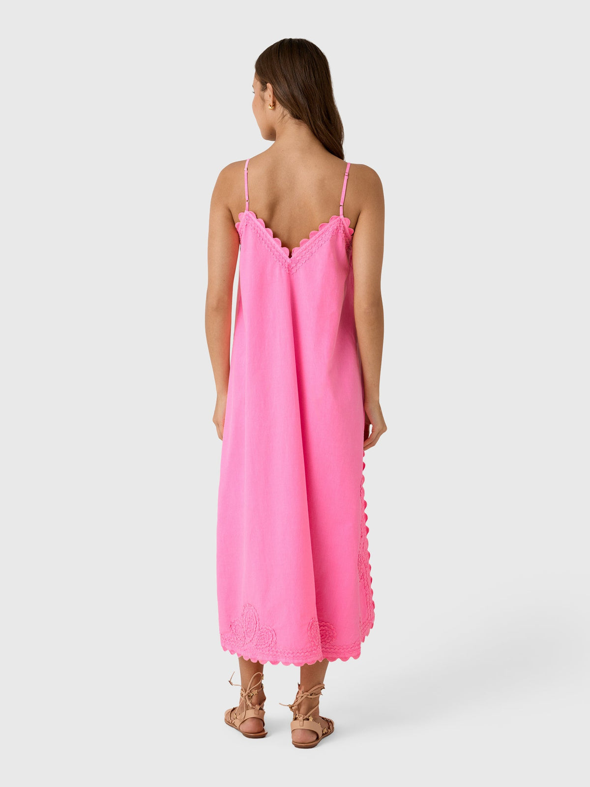 Juliet Dunn Women's Ric Rac Embroidered Slip Dress
