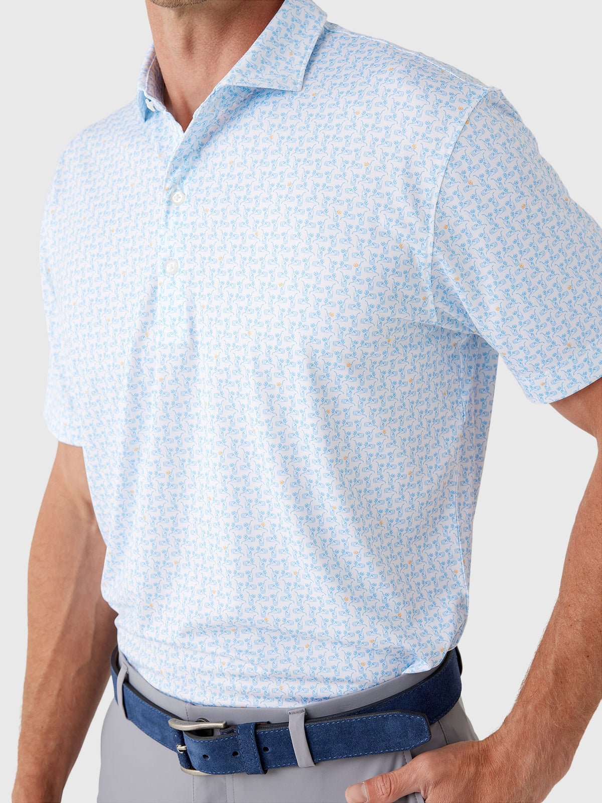 Johnnie-O Men's Minty Performance Jersey Polo