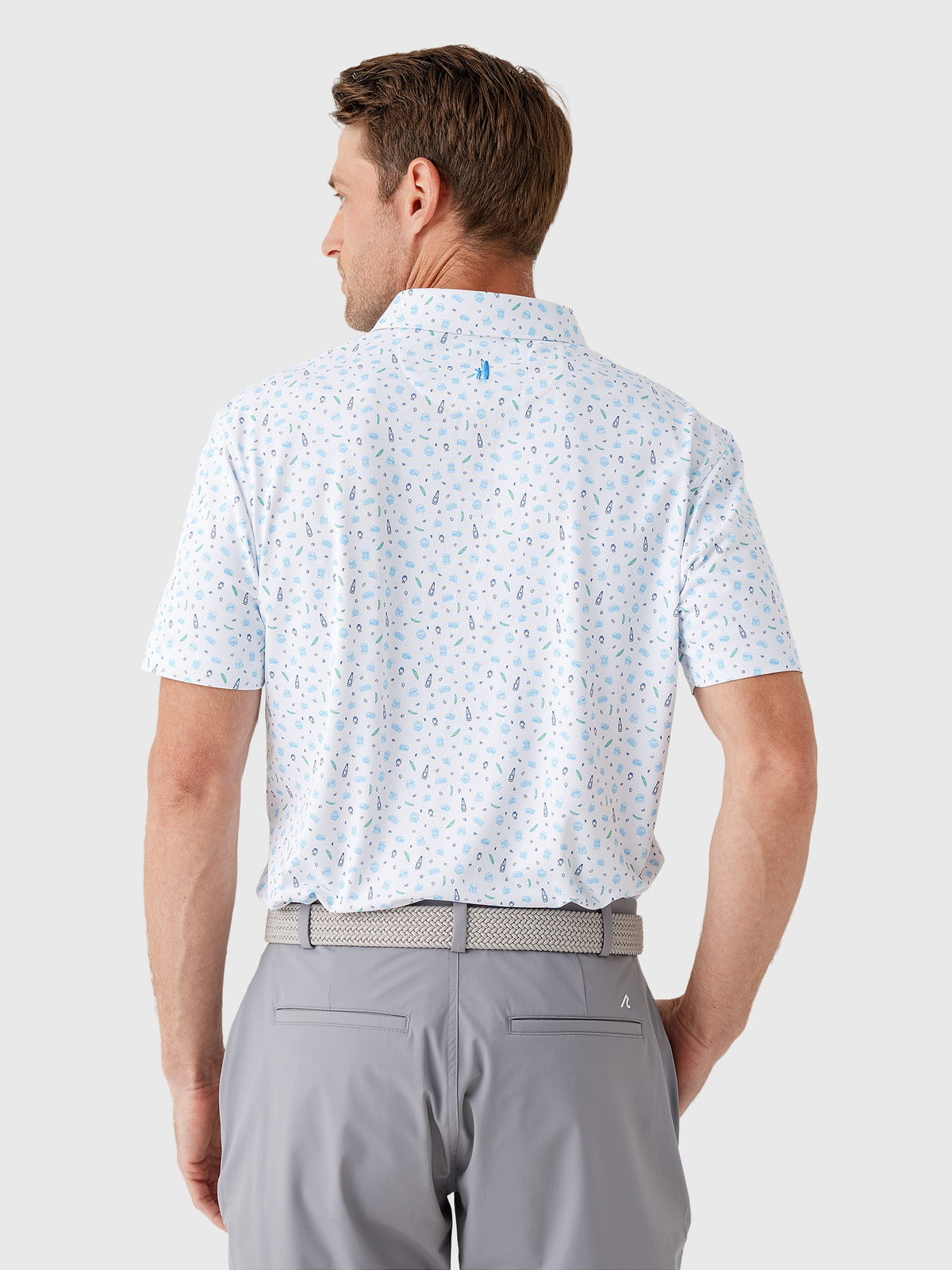 Johnnie-O Men's Burgers 'N Beers Performance Mesh Polo