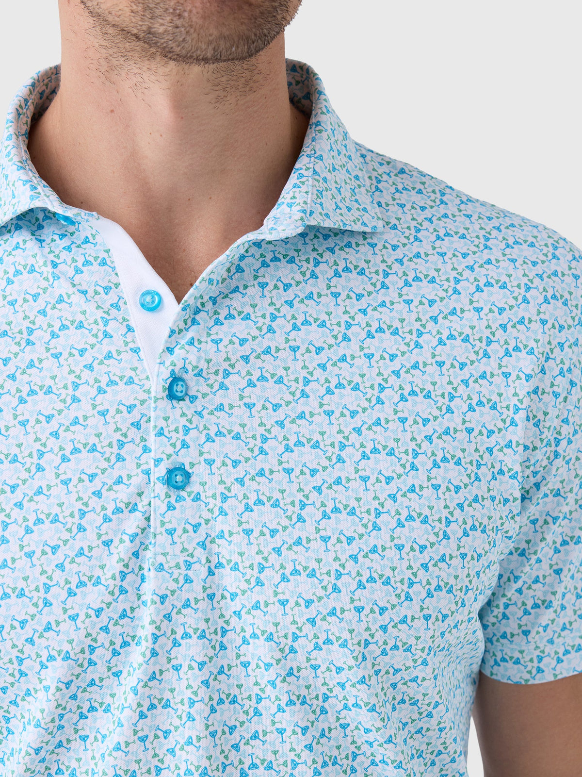 Johnnie-O Men's Cocktail Time Performance Mesh Polo