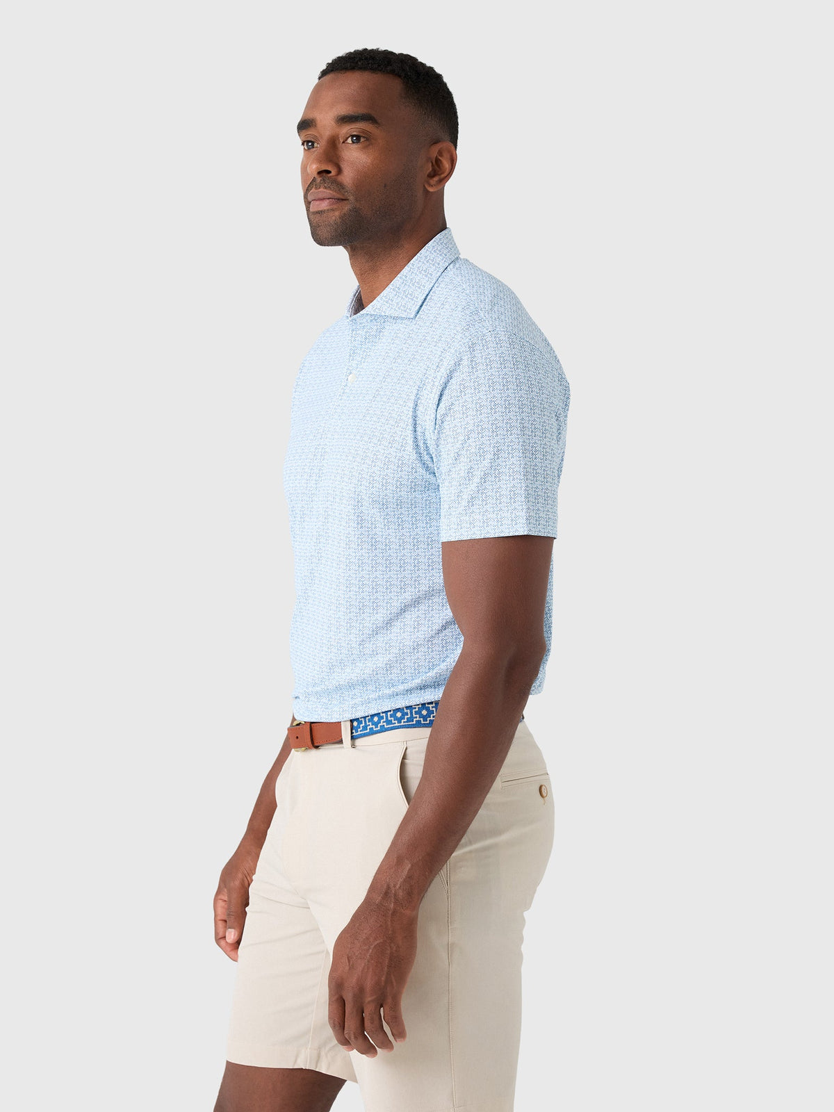 Johnnie-O Men's Vintage Floral Performance Mesh Polo
