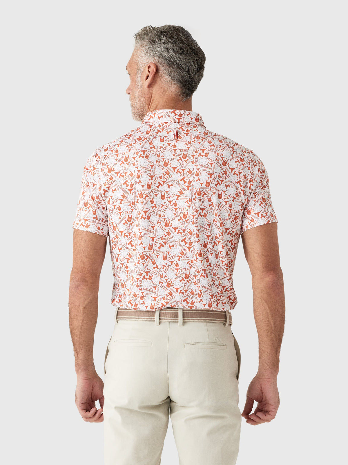 Johnnie-O Men's University of Texas Galvin Performance Jersey Printed Polo