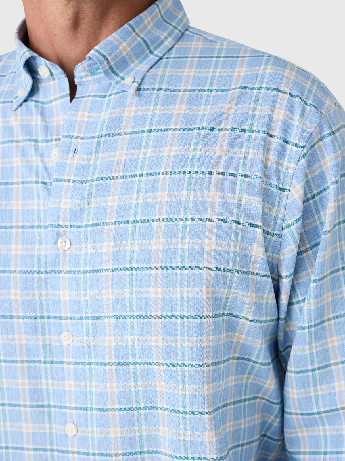 Johnnie-O Men's Basswood Plaid Performance Button-Down Shirt