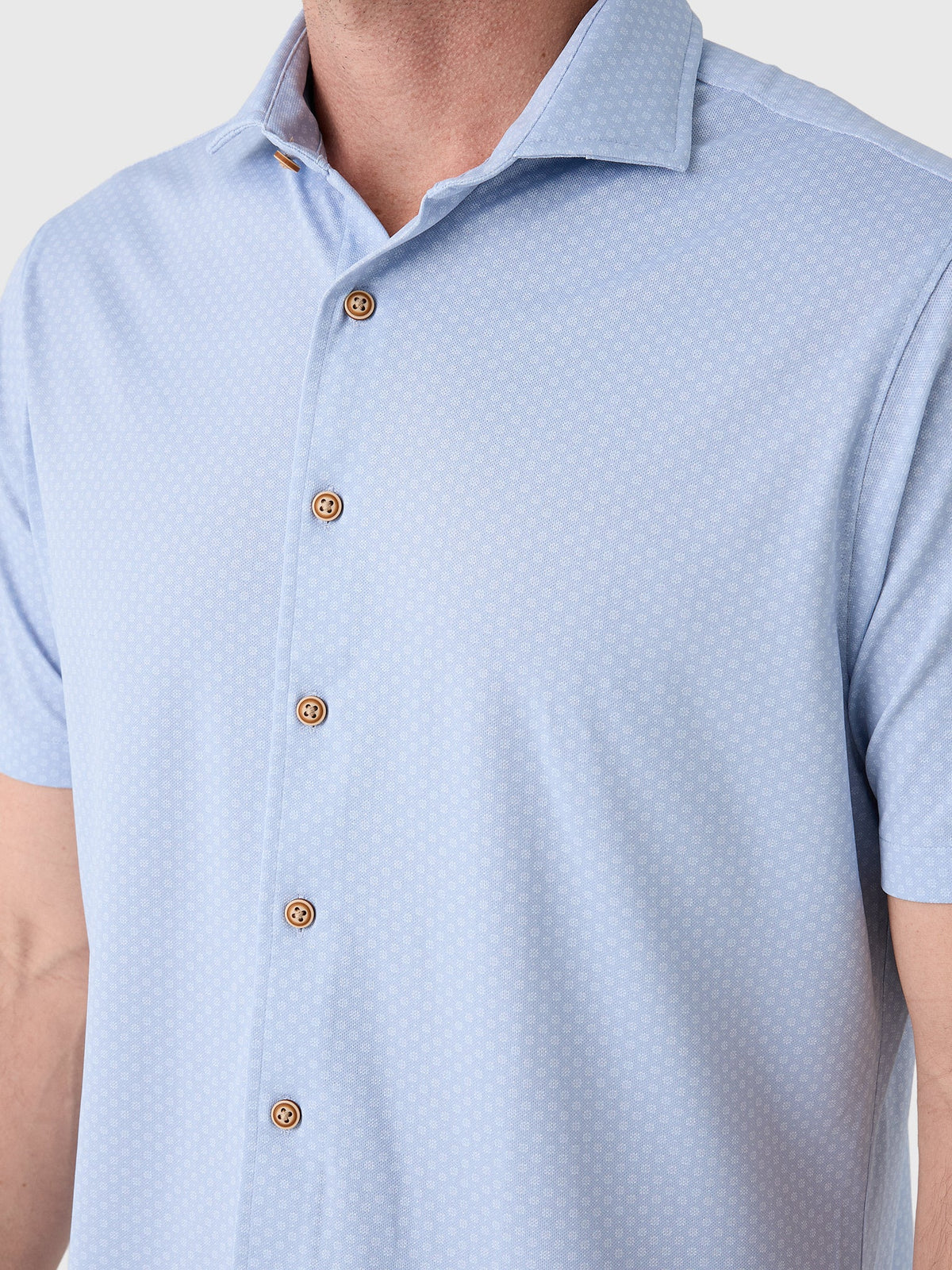 Johnnie-O Men's Augustine Printed Mesh Short Sleeve Button-Down Shirt