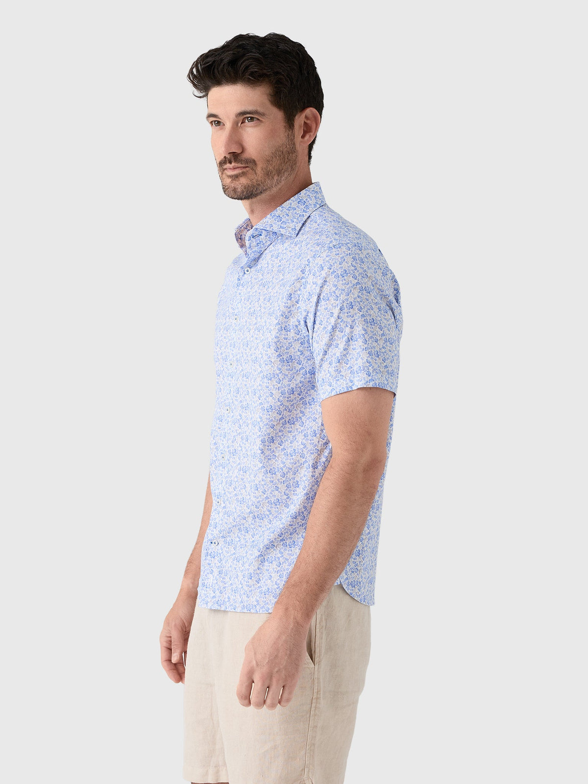 Johnnie-O Men's Filipe Printed Tencel Blend Short Sleeve Button-Down Shirt
