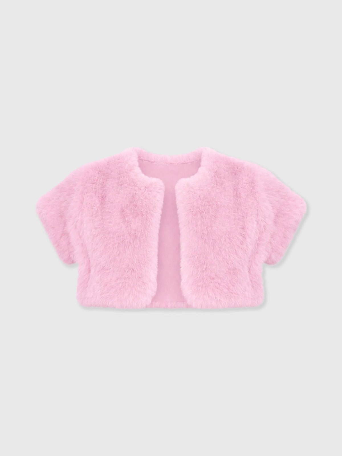 Katie J NYC Tween Girls' Juno Faux Fur Bolero