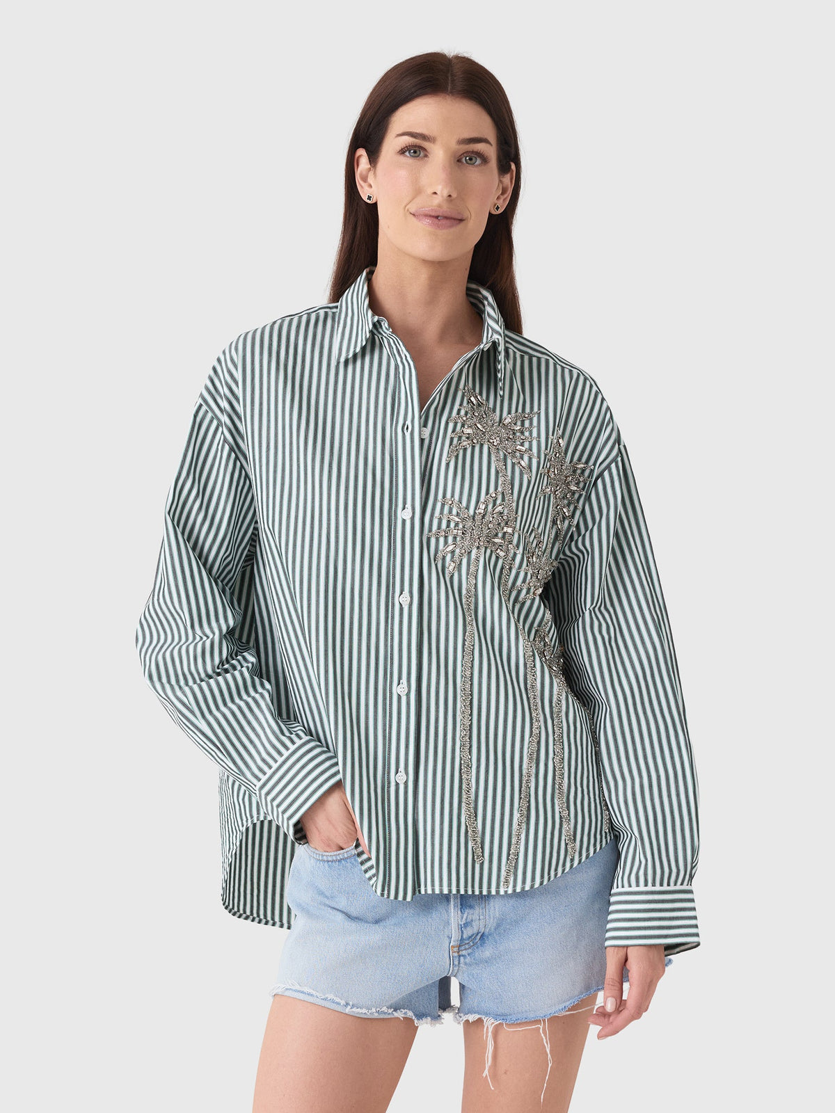 Essentiel Antwerp Women's Kasper Sequin Palm Tree Shirt