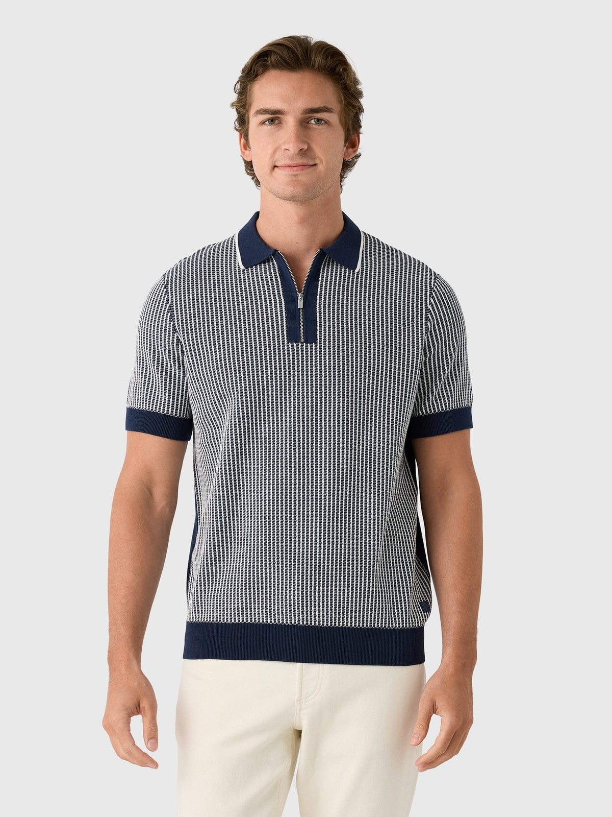 Blue Industry Men's Mason Quarter-Zip Polo