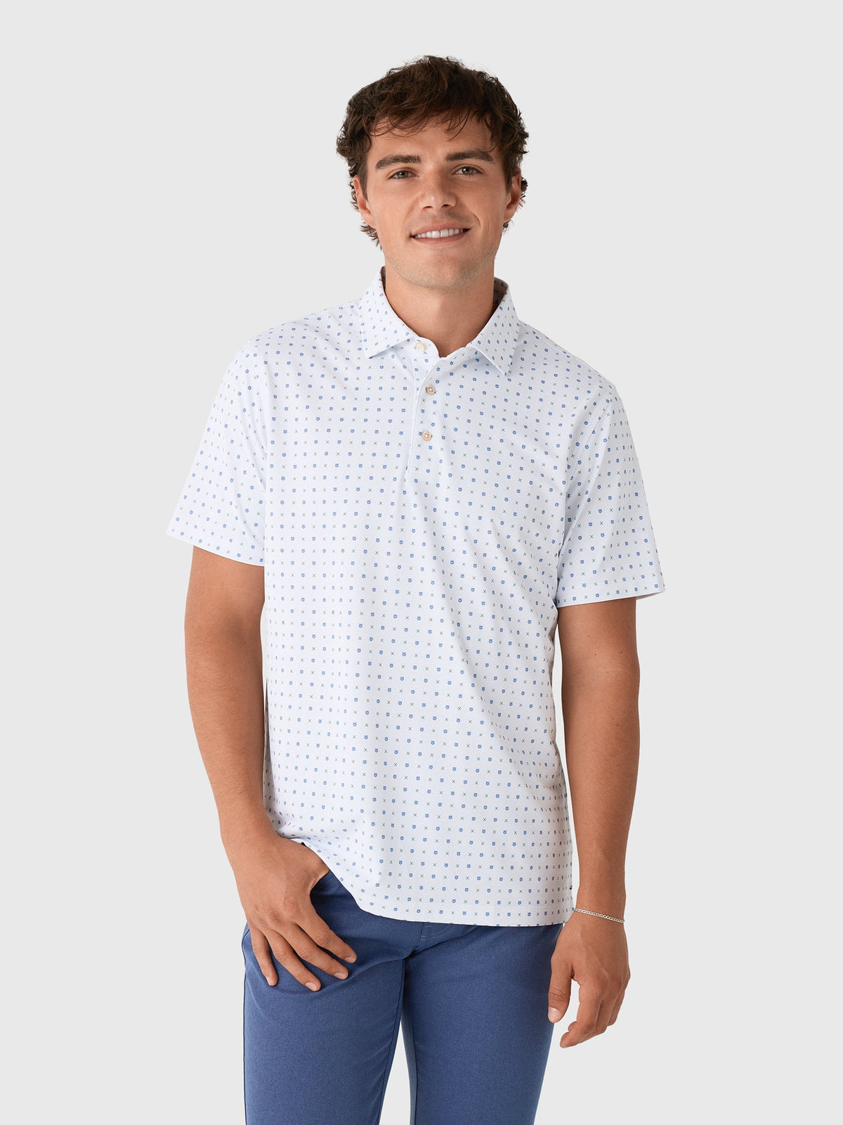 Sun Day Red Men's Grrrid Piqué Polo