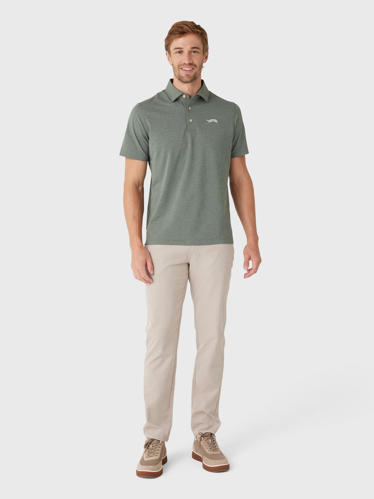 Sun Day Red Men's Redwood Heather Polo
