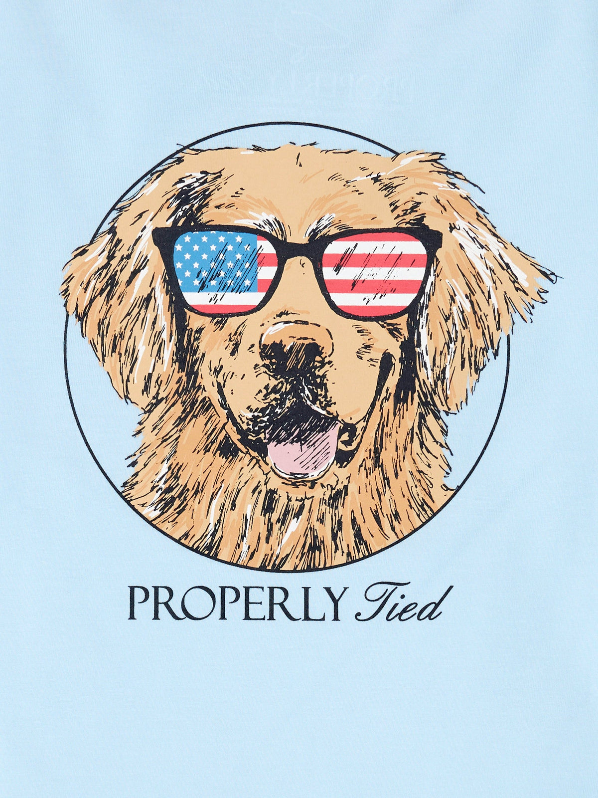 Properly Tied Boys' Patriot Dog Short Sleeve Tee