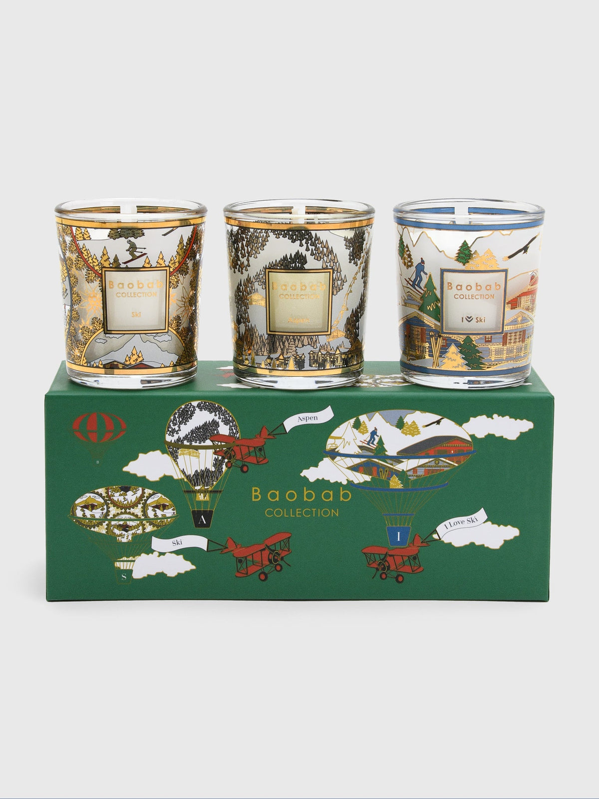 Baobab Collection I Love Ski - Aspen Trio Travel Candles