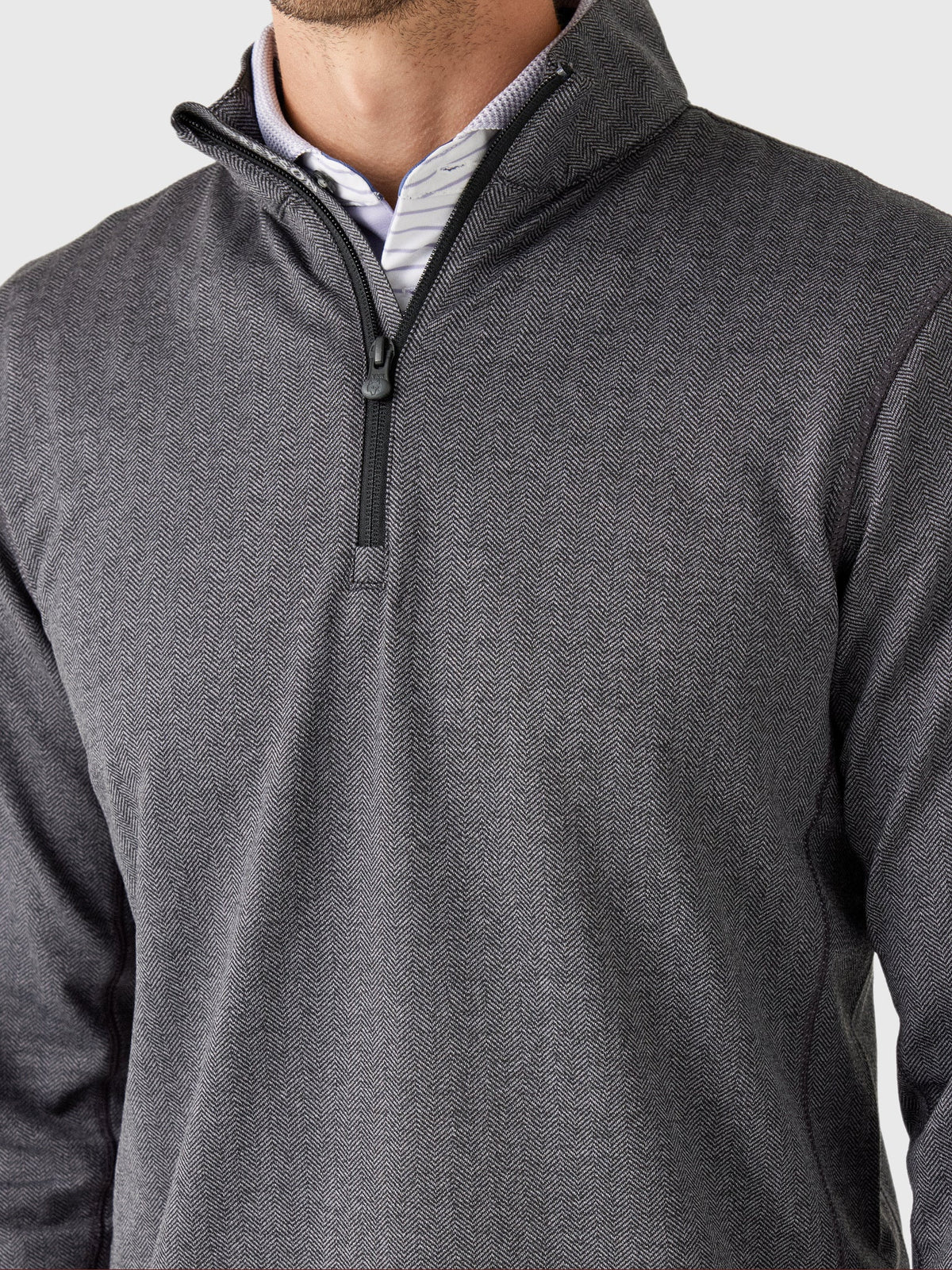 Greyson Men's Tate Herringbone Mockneck Quarter-Zip