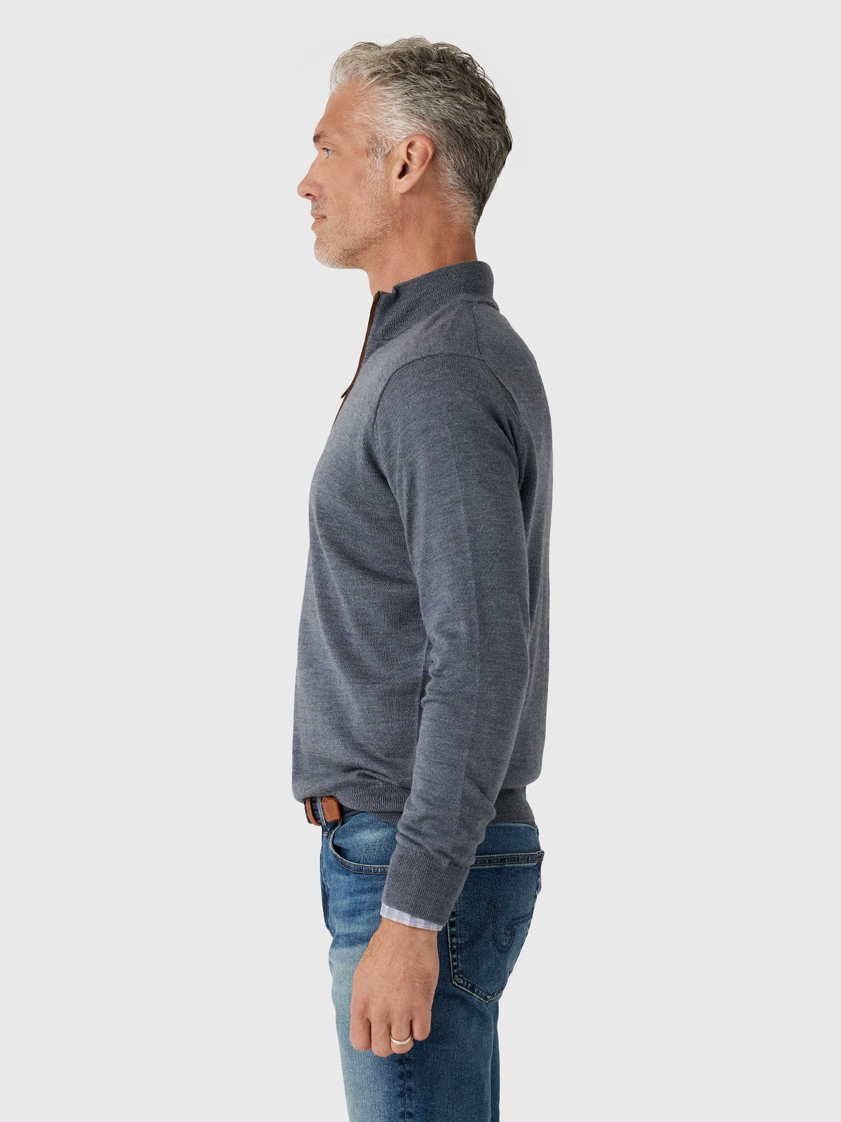 Peter Millar Crown Men's Autumn Crest Suede Trim Quarter-Zip