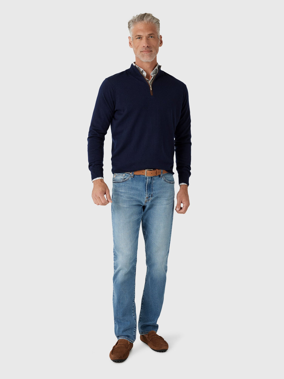 Peter Millar Crown Men's Autumn Crest Suede Trim Quarter-Zip