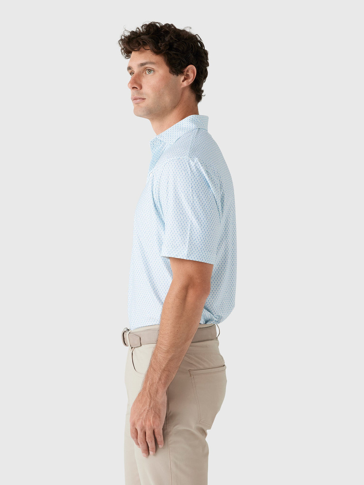 Peter Millar Crown Sport Men's Weekend Wake Performance Jersey Polo