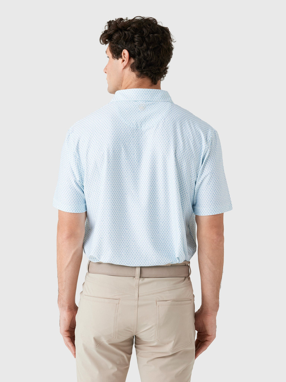 Peter Millar Crown Sport Men's Weekend Wake Performance Jersey Polo