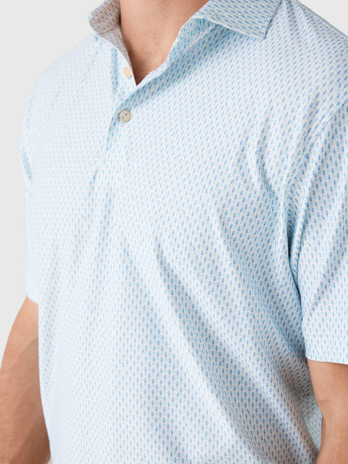 Peter Millar Crown Sport Men's Weekend Wake Performance Jersey Polo