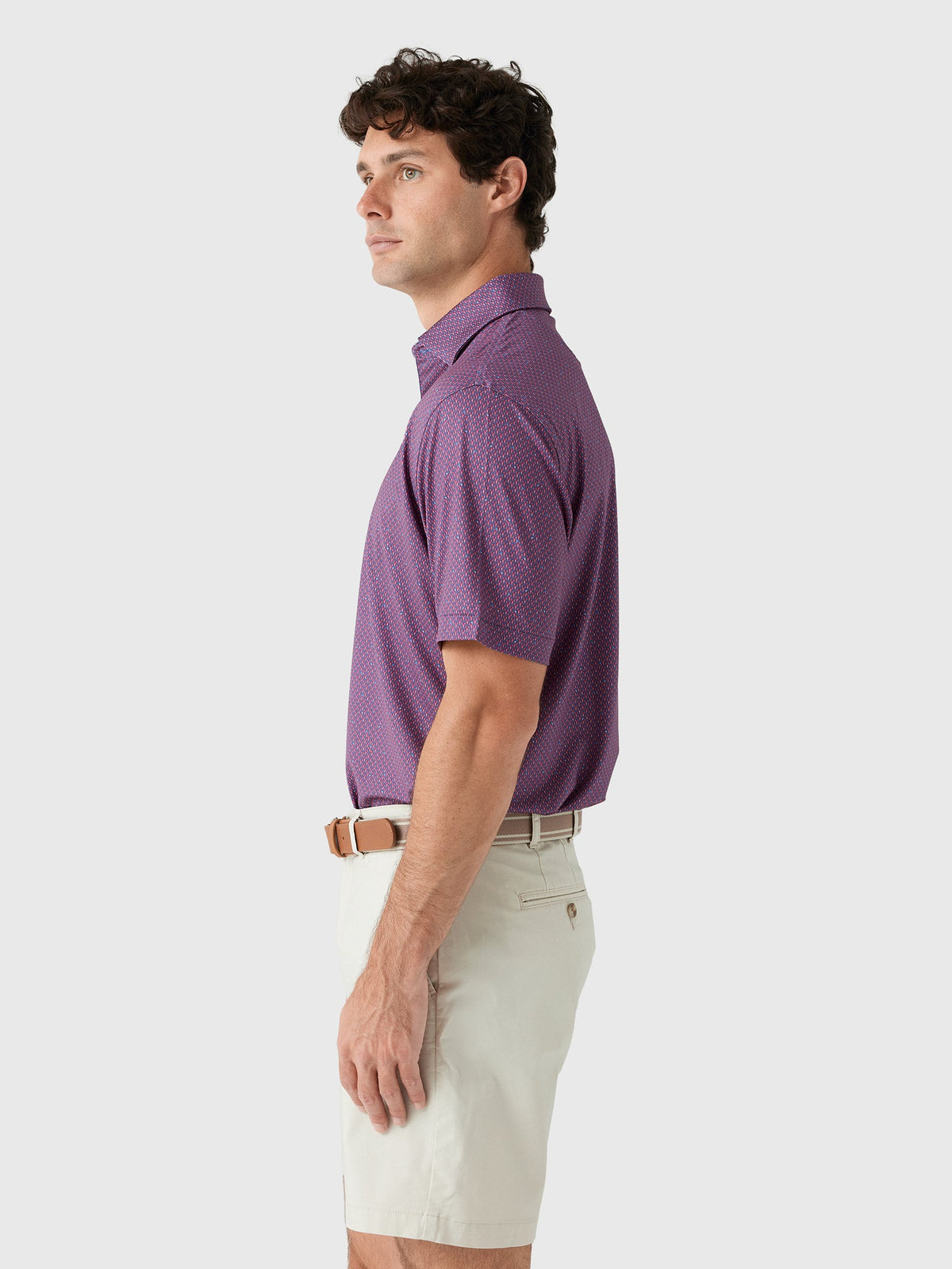 Peter Millar Crown Sport Men's Lobster Boil Performance Jersey Polo