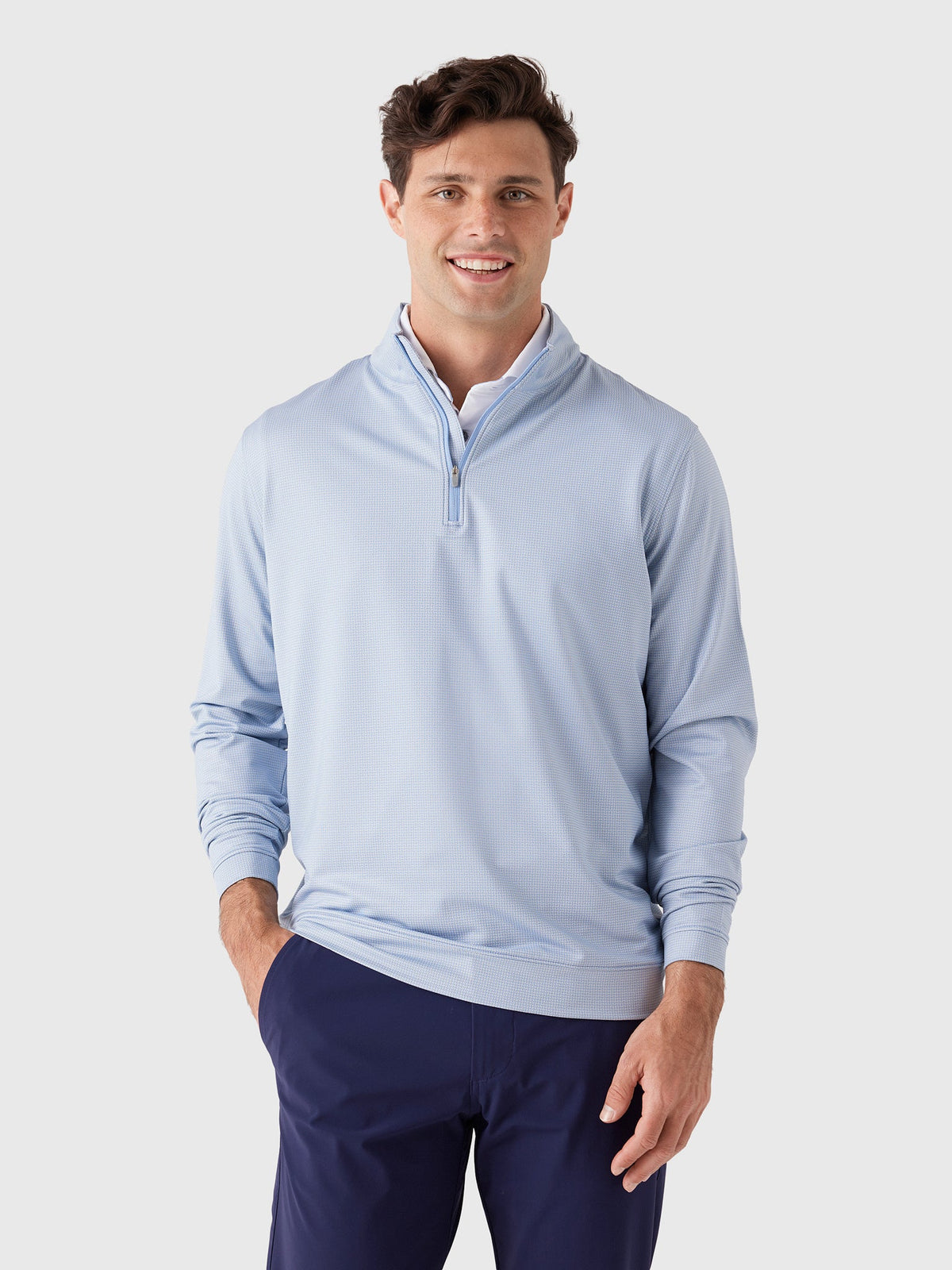 Peter Millar Crown Sport Men's Perth Basketweave Performance Quarter-Zip
