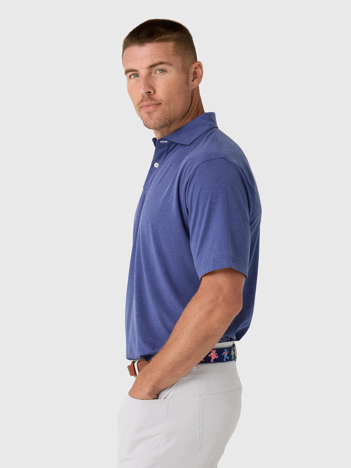 Peter Millar Crown Sport Men's Effortless Technical Comfort Performance Jersey Polo