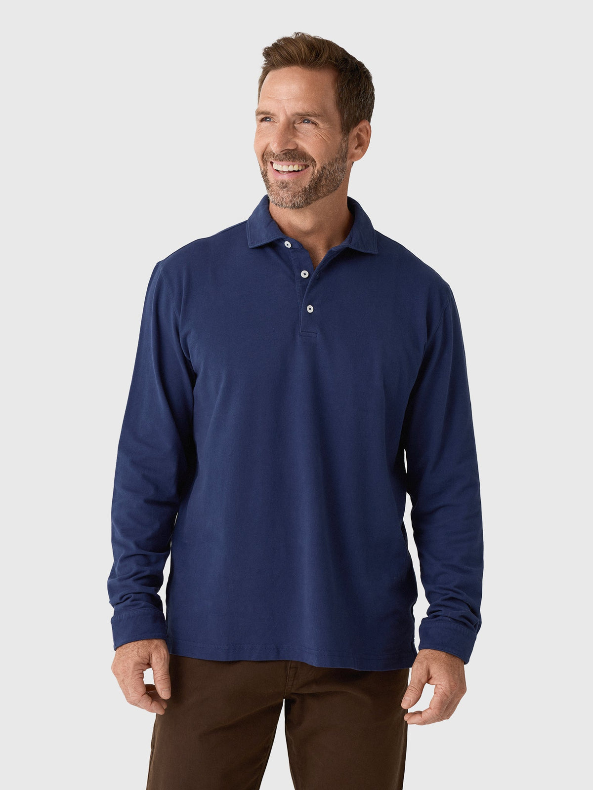 Peter Millar Crown Men's Flex Cotton Long-Sleeve Polo