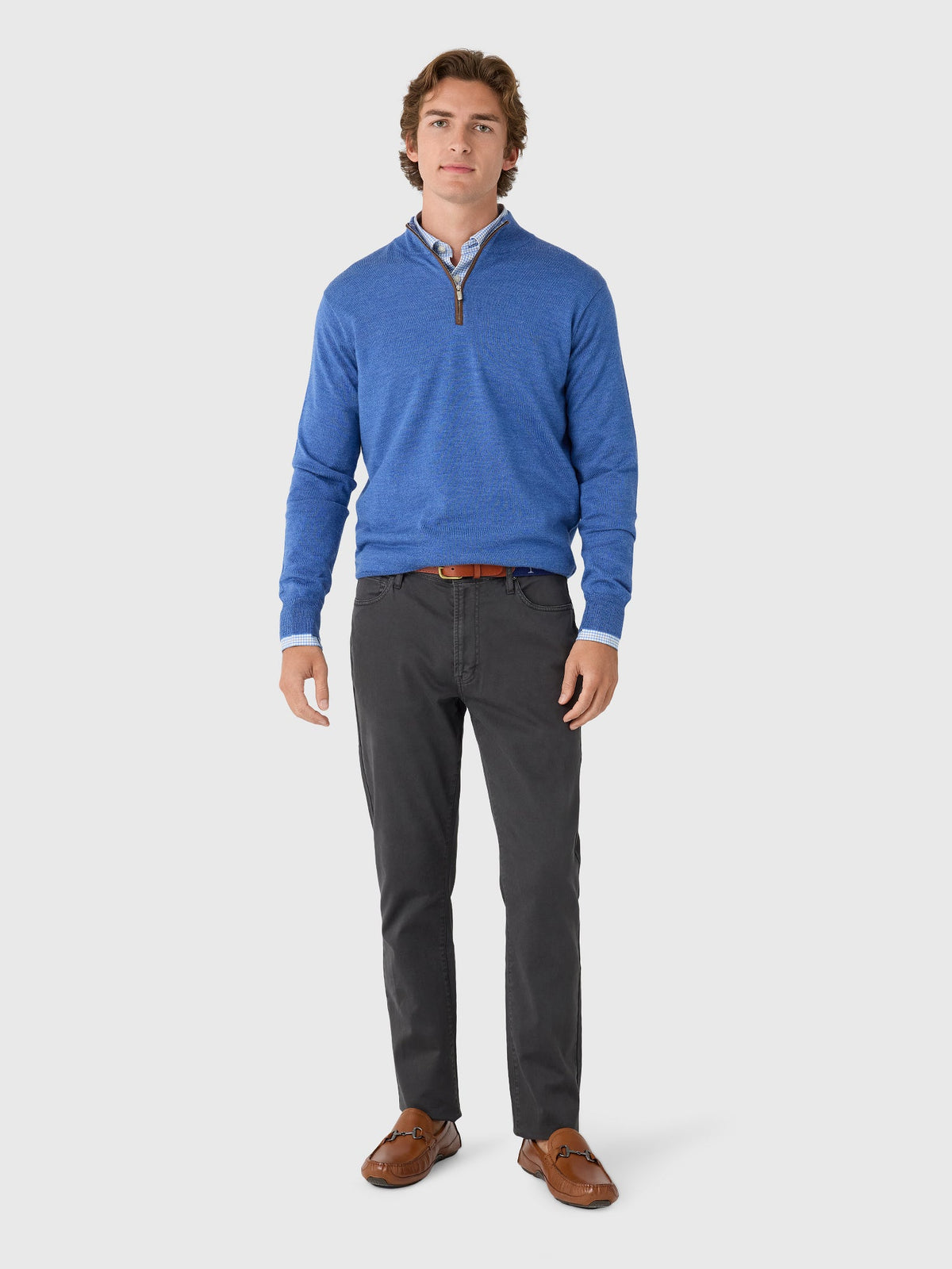 Peter Millar Crown Men's Autumn Crest Suede Trim Quarter-Zip