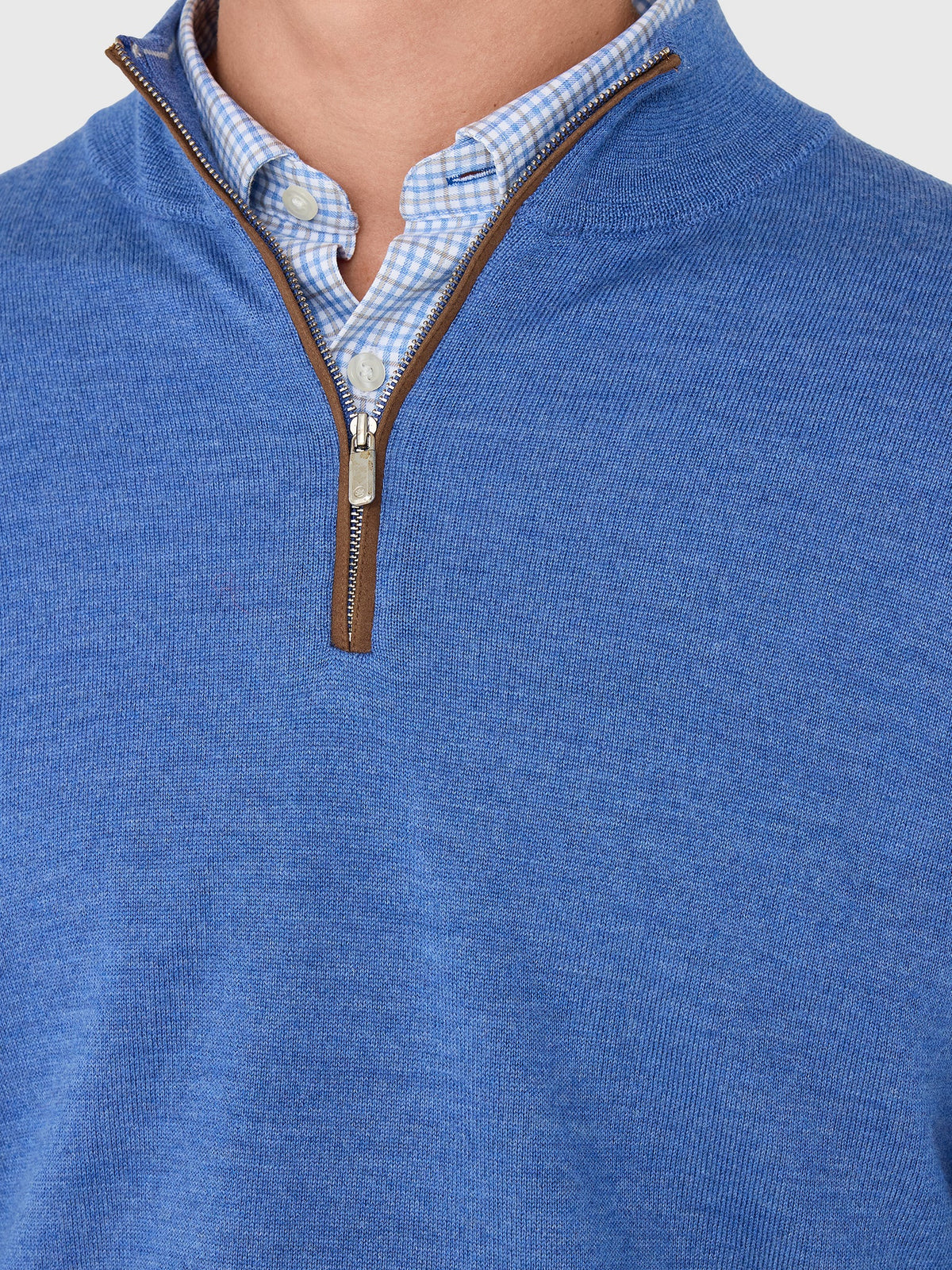 Peter Millar Crown Men's Autumn Crest Suede Trim Quarter-Zip