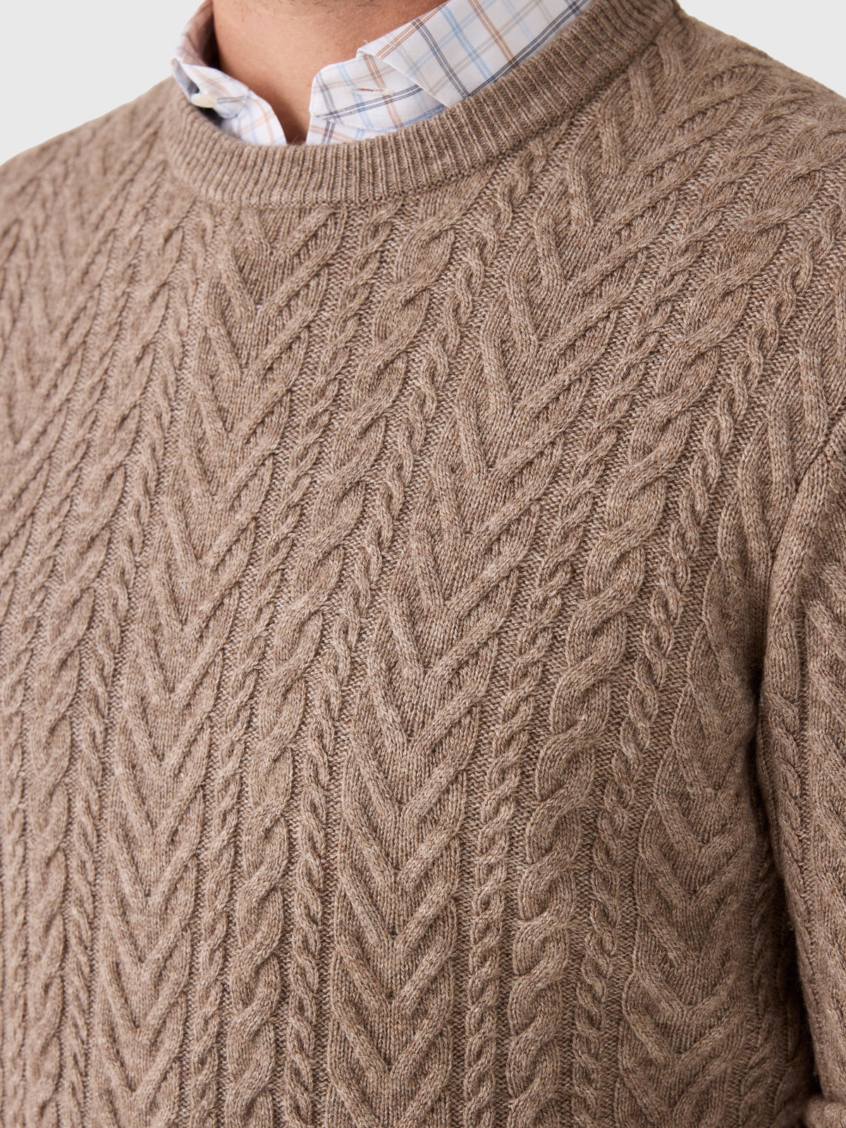 Peter Millar Crown Men's Crescent Cable Crewneck Sweater