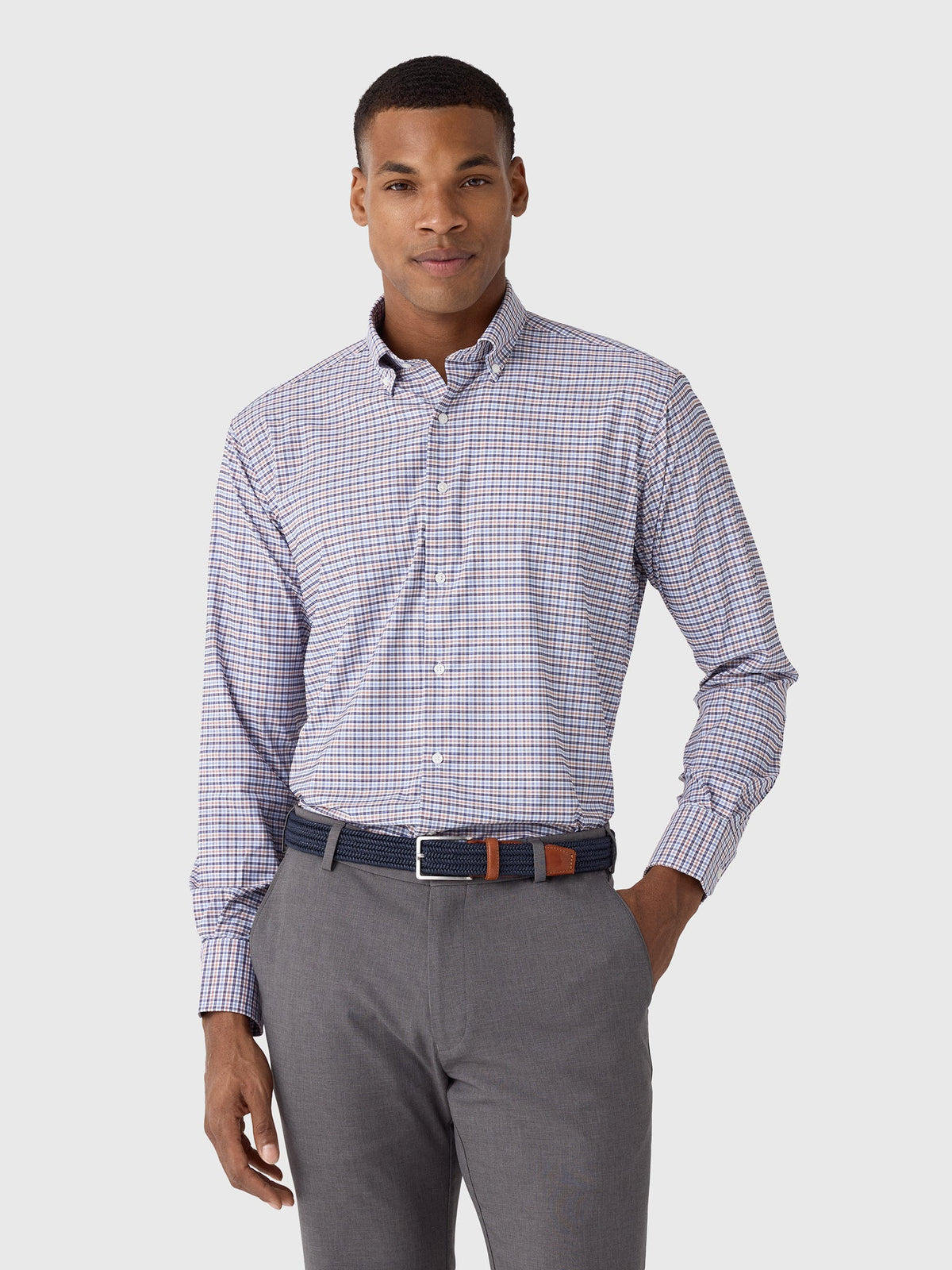 Peter Millar Crown Men's Wayne Performance Twill Sport Shirt