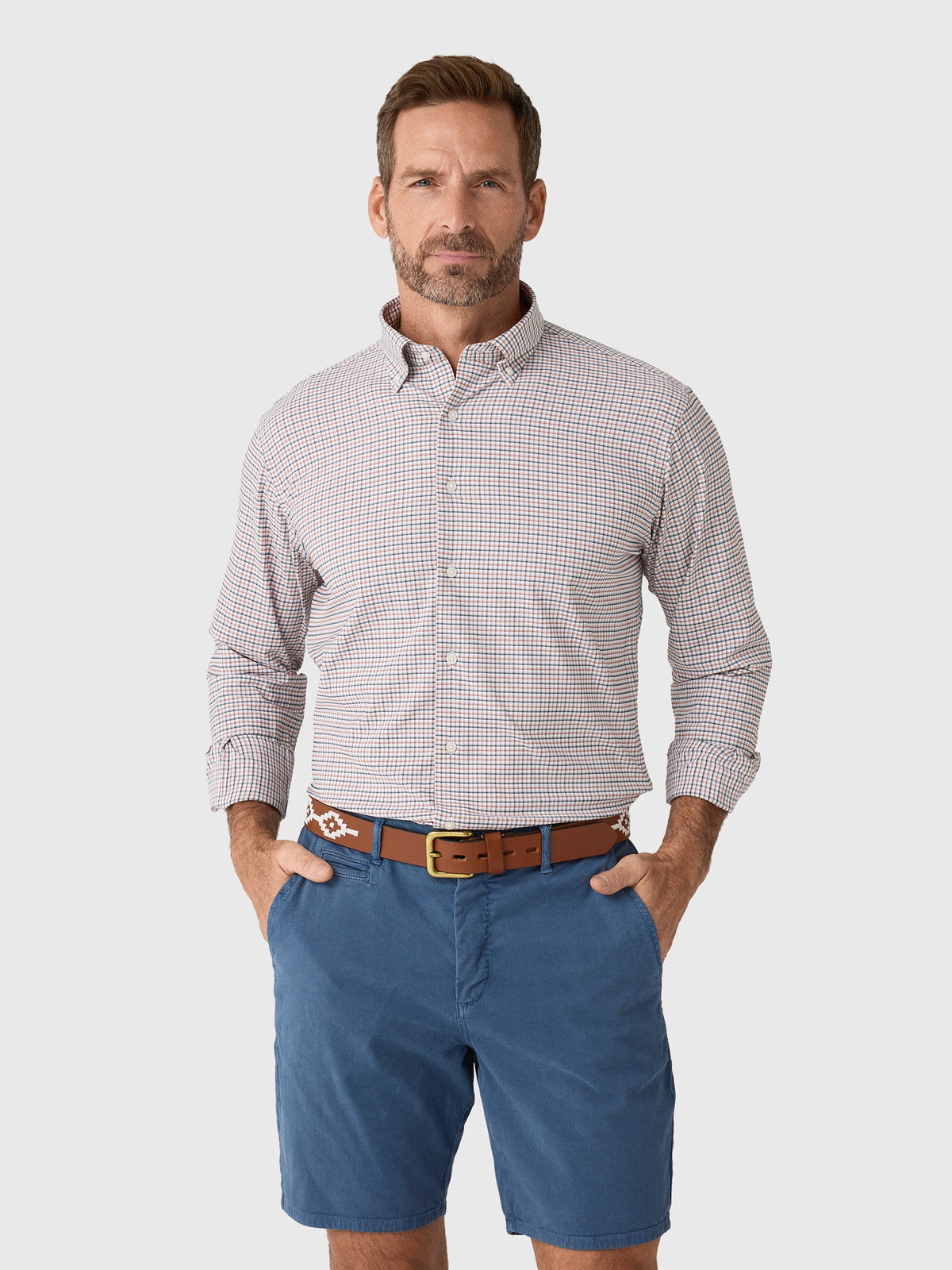 Peter Millar Crown Men's Axel Performance Twill Sport Shirt