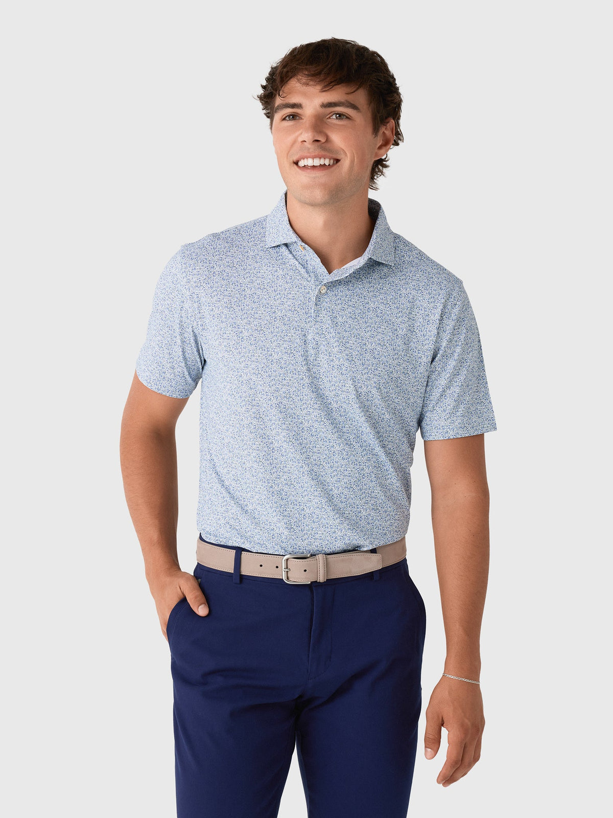 Peter Millar Crown Crafted Men's Limoncello Performance Jersey Polo