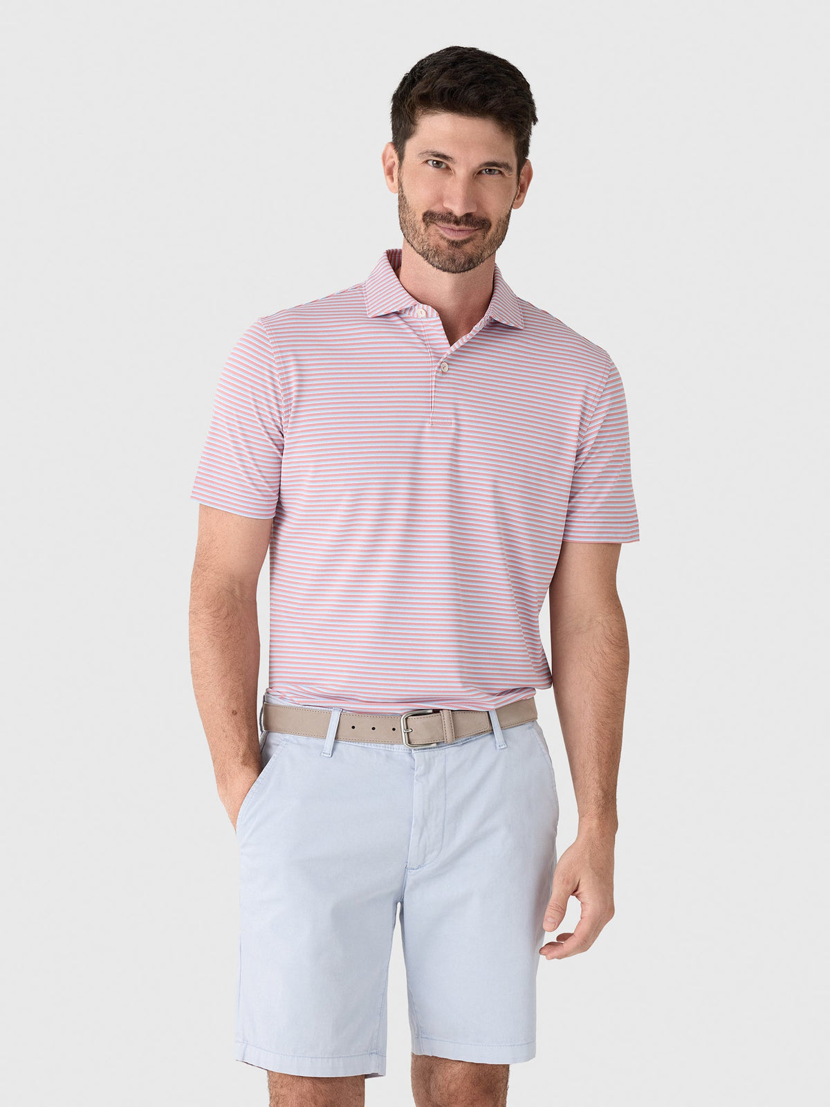 Peter Millar Crown Crafted Men's Tempo Performance Mesh Polo