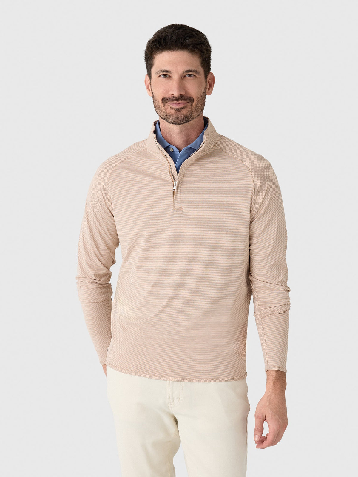 Peter Millar Crown Crafted Men's Stealth Stripe Performance Quarter-Zip