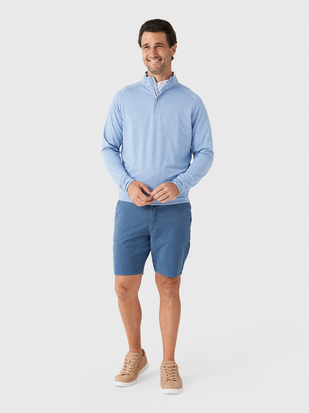 Peter Millar Crown Crafted Men's Stealth Stripe Performance Quarter-Zip