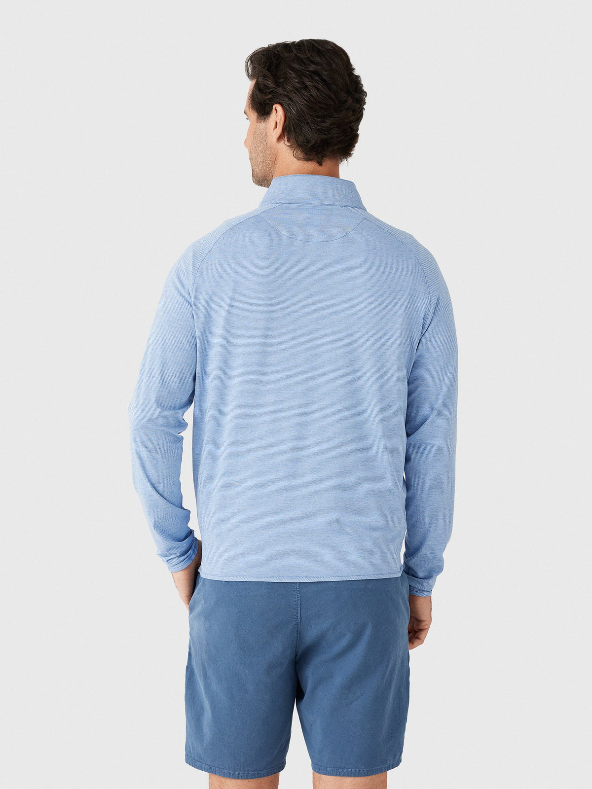 Peter Millar Crown Crafted Men's Stealth Stripe Performance Quarter-Zip