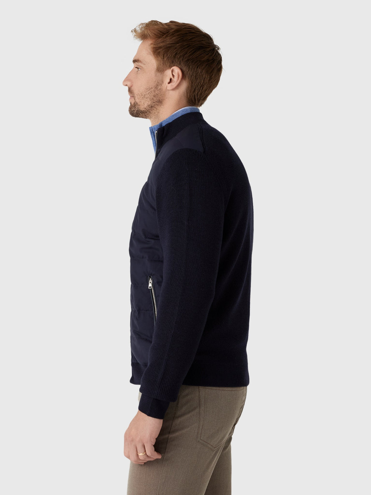 Peter Millar Crown Crafted Men's Roundhill Full-Zip Sweater