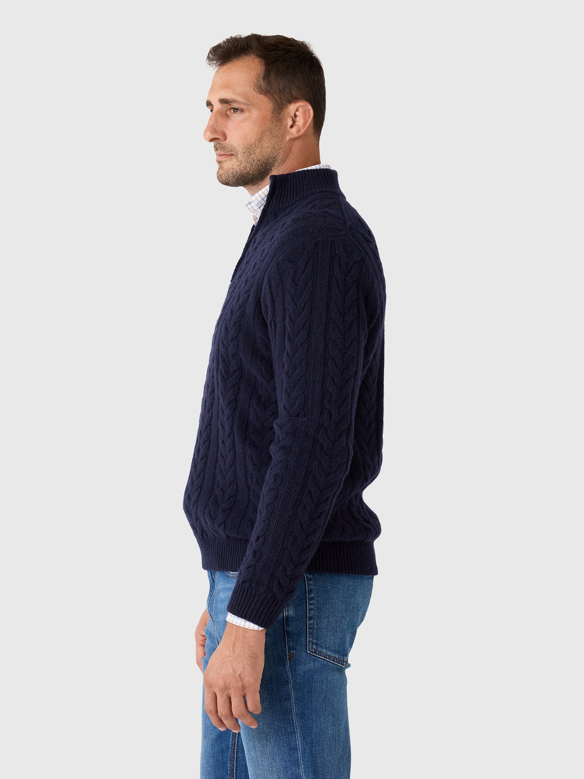 Peter Millar Crown Crafted Men's Carden Cable Quarter-Zip Sweater