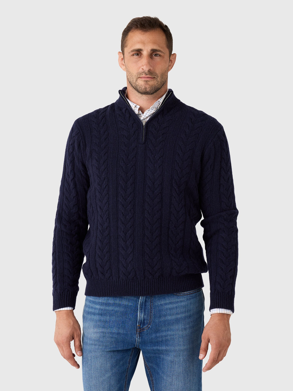 Peter Millar Crown Crafted Men's Carden Cable Quarter-Zip Sweater
