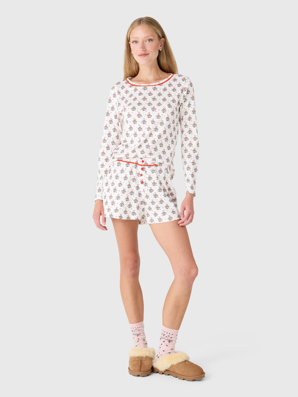 Berno Snooze Women's Mistletoe Short Pajama Set