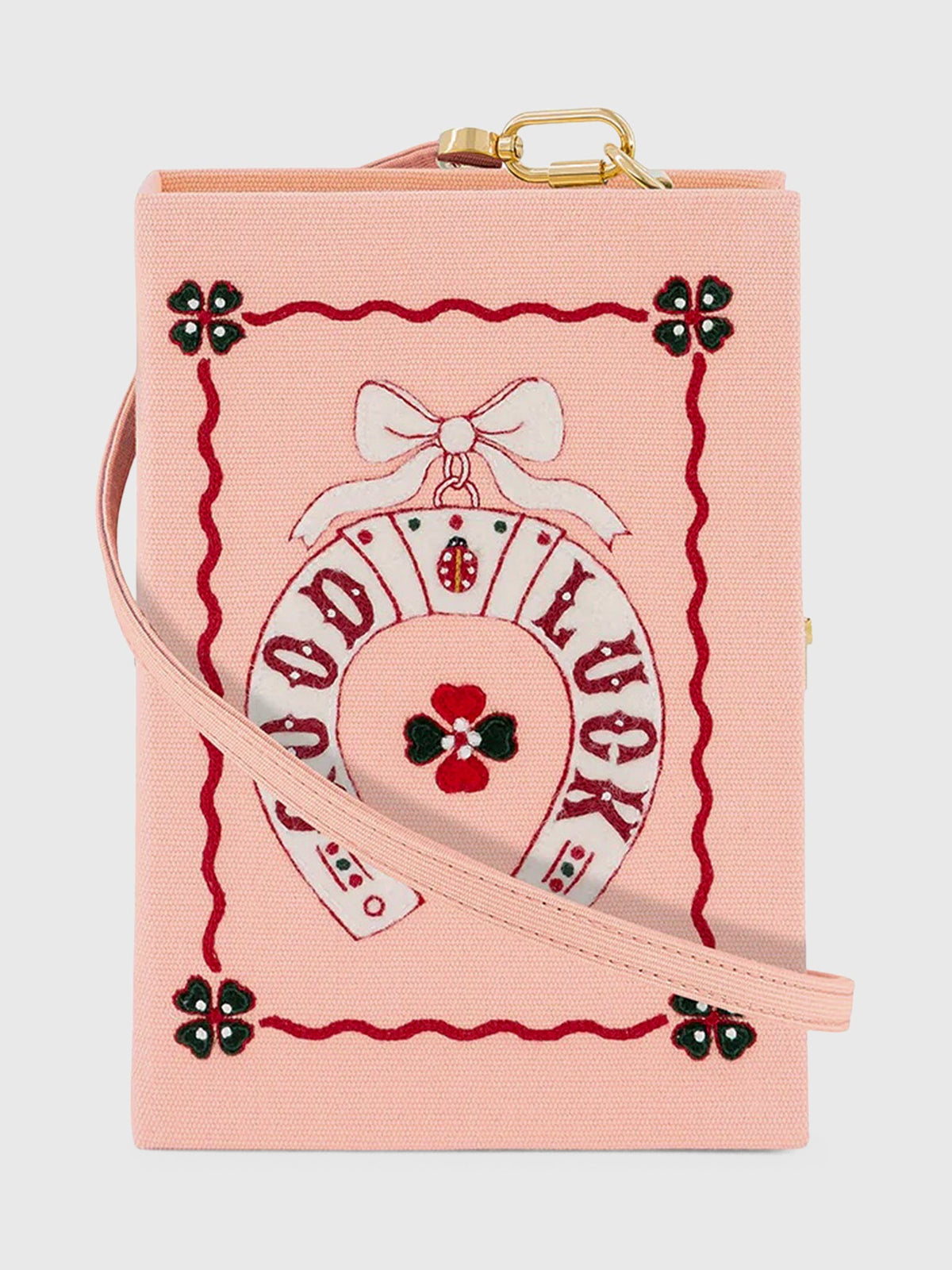 Olympia Le-Tan Good Luck Strapped Book Clutch