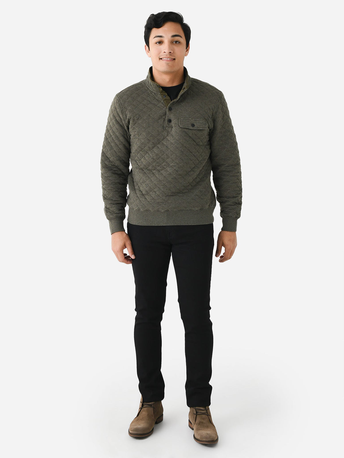 Faherty Brand Men's Epic Quilted Fleece Pullover