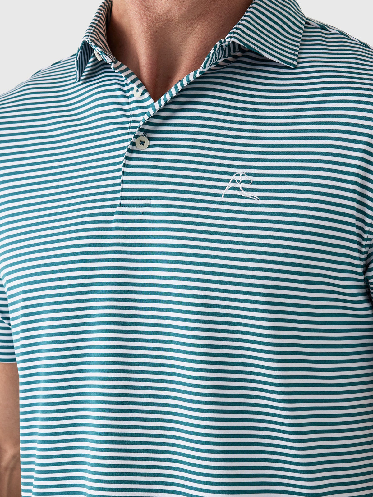 Rhoback Men's The Birdie Stripe Performance Polo