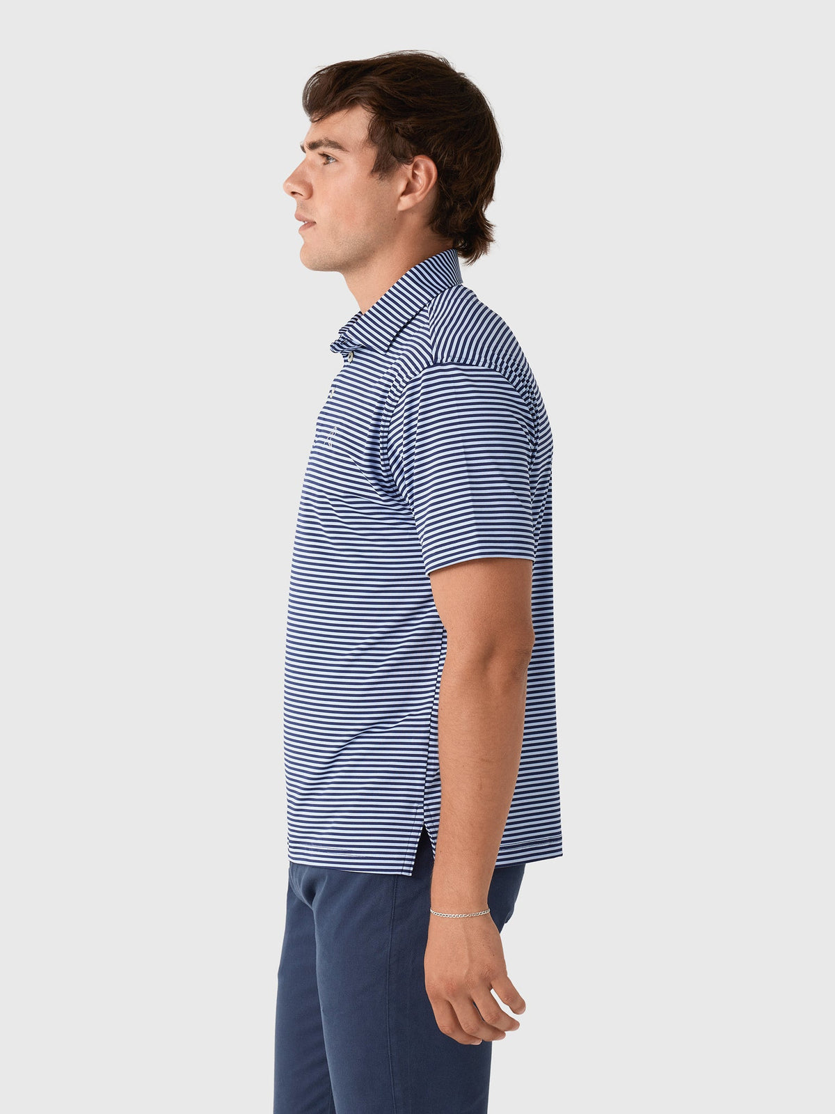 Rhoback Men's The Birdie Stripe Performance Polo
