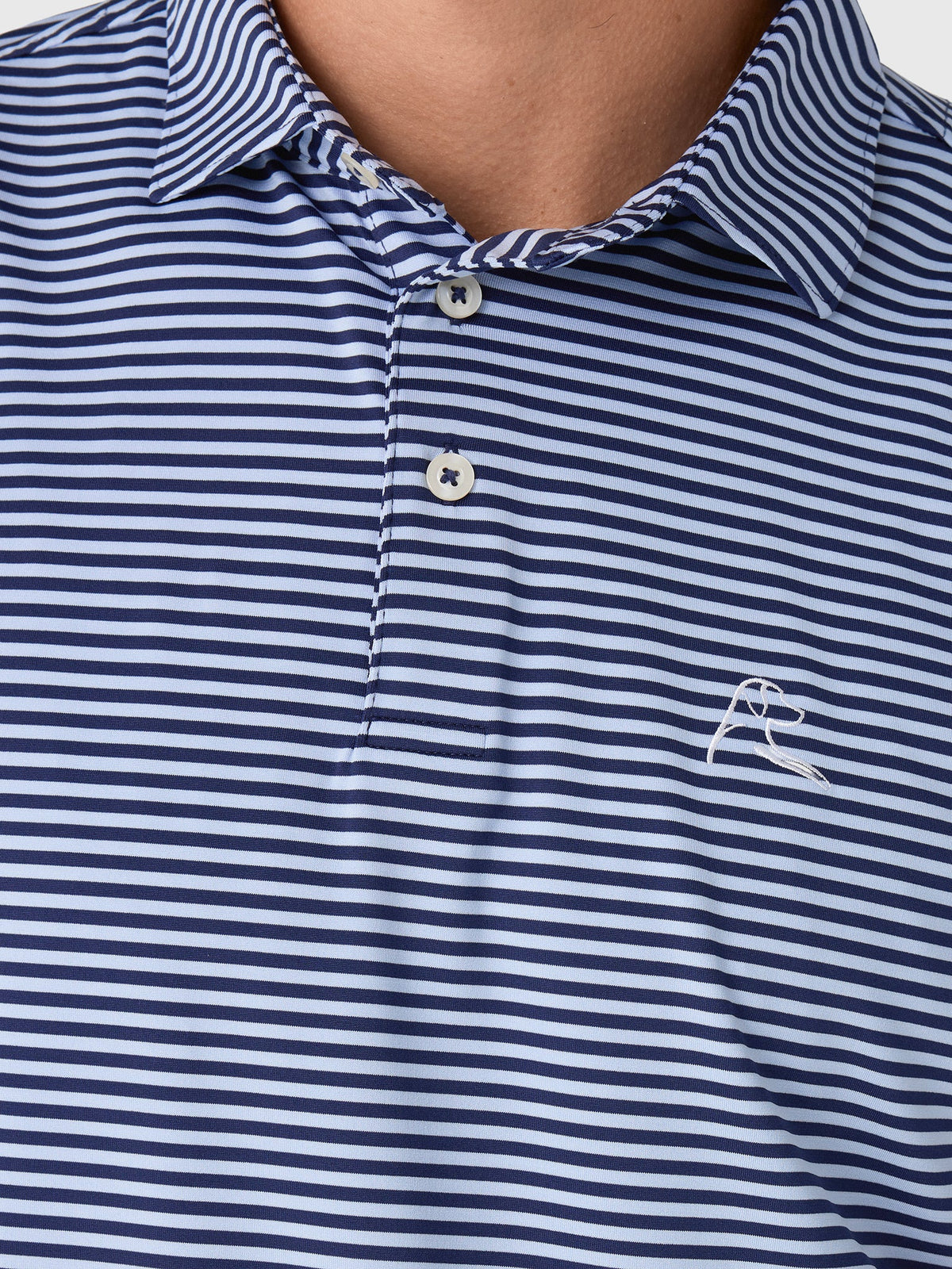 Rhoback Men's The Birdie Stripe Performance Polo