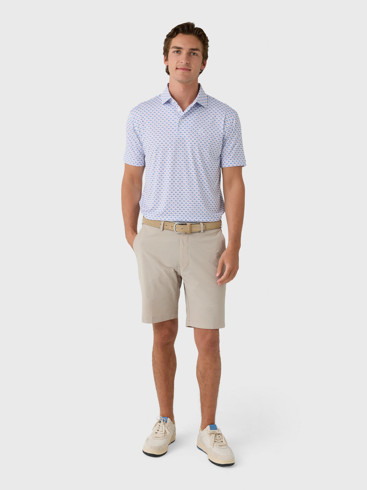 Rhoback Men's The Stars & Carts Performance Polo